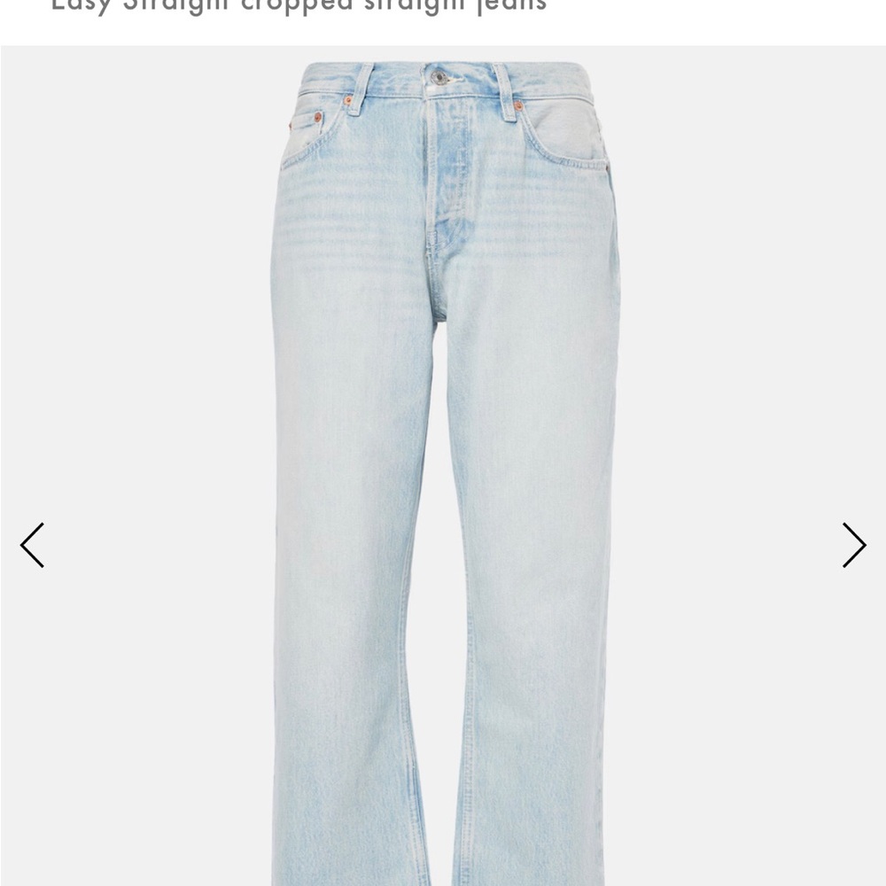 Light Blue Straight Leg Jeans
